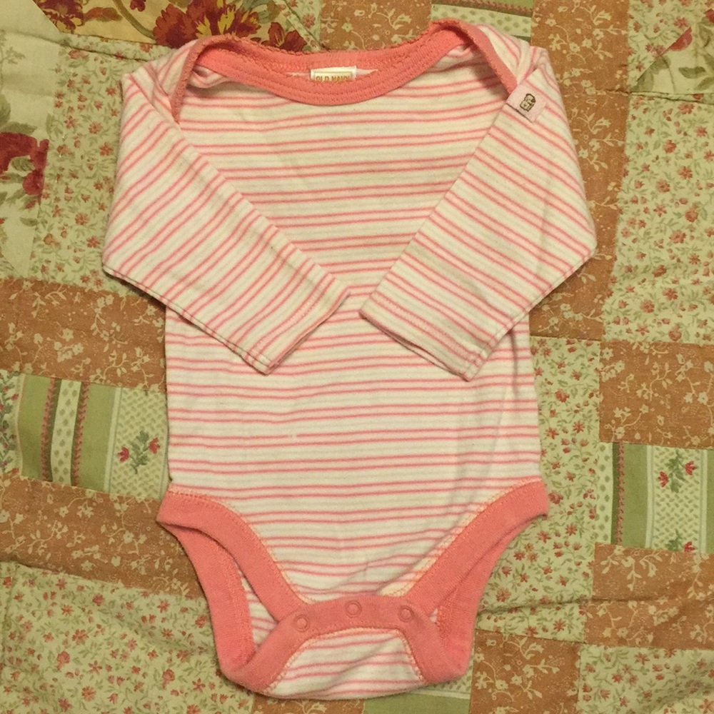 Old Navy Soft Striped Long Sleeve Onsie